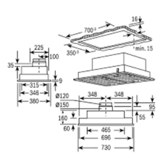 Máy hút mùi âm tủ Bosch DHL755BL, Seri 4 kích thước 70cm | Hàng chính hãng