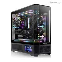 Vỏ case Thermaltake View 600 TG Full Tower Đen (không gồm màn hình LCD) - PC gaming/workstation cao cấp, build tản nhiệt nước custom
