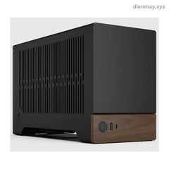Vỏ Máy Tính Mini Fractal Terra Màu Đen Graphite - Nhôm Viền Gỗ Sang Trọng