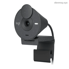 Webcam Logitech Brio 300 Full HD 1080p USB-C Graphite - Họp trực tuyến, học online, làm việc từ xa