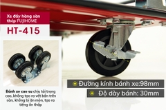 Xe đẩy hàng 4 bánh gấp gọn Fujihome HT-415 tải 150kg – chuyển đồ nhà, văn phòng nhẹ tênh