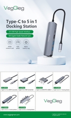 Cổng chuyển đổi TypeC V-TC05R VEGGIEG | Hàng chính hãng