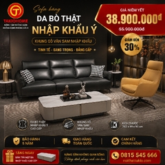 Sofa băng da bò thật H001