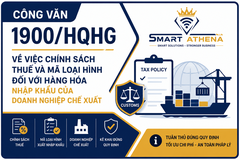CÔNG VĂN 1900/HQHG - VỀ VIỆC CHÍNH SÁCH THUẾ VÀ MÃ LOẠI HÌNH ĐỐI VỚI HÀNG HÓA NHẬP KHẨU CỦA DOANH NGHIỆP CHẾ XUẤT.