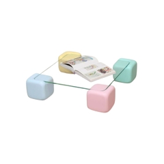 BÀN VIÊN NGỌT - MẶT KÍNH/MDF SƠN