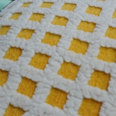 THANH LÝ- CHUPPY ĐƠN - Đôn Kẹo Xốp - Caro vàng - Tiêu chuẩn