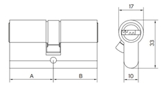 Ruột khóa chìa vi tính hai đầu chìa