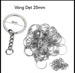 Móc khoá vòng dẹt 25mm