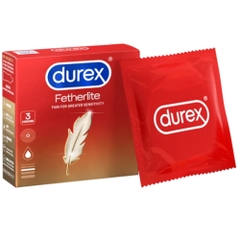 Bao cao su durex fetherlite 3 cái siêu mỏng nhẹ