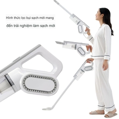 Máy hút bụi trắng cầm tay kaisa villa cho gia đình lực hút lớn, tiếng ồn thấp, siêu tiện lợi
