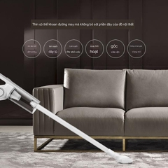 Máy hút bụi trắng cầm tay kaisa villa cho gia đình lực hút lớn, tiếng ồn thấp, siêu tiện lợi