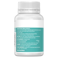 Bổ não ginkgo bibola 2000mg Healthy Care hỗ trợ tuần hoàn máu não hộp 100 viên