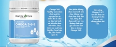 Omega 369 dầu cá hỗ trợ tim mạch, thị lực Healthy Care  Ultimate 200 viên
