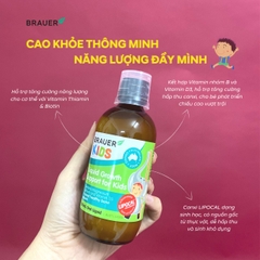 Siro vitamin tổng hợp và sắt cho trẻ từ 3 tuổi brauer liquid multivitamin with iron tăng đề kháng chai 200ml