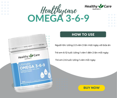 Omega 369 dầu cá hỗ trợ tim mạch, thị lực Healthy Care  Ultimate 200 viên