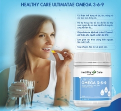Omega 369 dầu cá hỗ trợ tim mạch, thị lực Healthy Care  Ultimate 200 viên