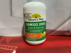 Bổ não ginkgo biloba nature's way 2000mg giúp tăng tuần hoàn máu não, giảm đau đầu 120 viên/hộp