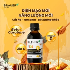Siro giảm ho có đờm dạng lỏng Brauer Chesty Cough cho bé từ 2 tuổi trở lên 100ml
