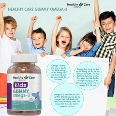 Omega 3 cho bé Healthy Care Kids Gummy Hỗ trợ phát triển trí tuệ toàn diện, tăng cường thị lực, Giúp bé học tập và ghi nhớ tốt hơn (dạng kẹo) 250 viên