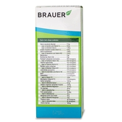 Siro vitamin tổng hợp và sắt cho trẻ từ 3 tuổi brauer liquid multivitamin with iron tăng đề kháng chai 200ml