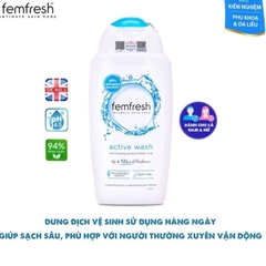 Dung dịch vệ sinh phụ nữ cao cấp năng động Femfresh Active Wash 250ml