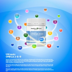 Omega 369 dầu cá hỗ trợ tim mạch, thị lực Healthy Care  Ultimate 200 viên