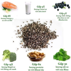 Hạt chia Healthy Nuts & Seeds Organic Chia Seeds 500gr