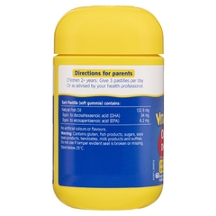 Kẹo dẻo Nature's Way Kids Smart Vita Gummies Omega-3 DHA Fish Oil hỗ trợ sức khoẻ não Và mắt cho bé 60 viên