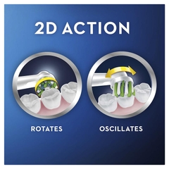 Bàn chải điện Oral B Vitality Plus Power Toothbrush Cross Action làm sạch mảng bám sâu trong từng kẽ răng