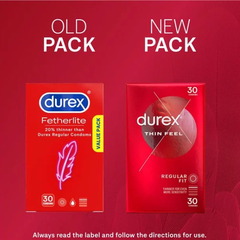 Bao cao su Durex Fetherlite Ultra Thin Feel Condoms Extra Sensitive siêu mỏng hộp 30 cái