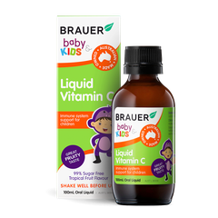 Siro vitamin c brauer baby kids liquid cho trẻ trên 1 tuổi tăng cường đề kháng chai 100ml