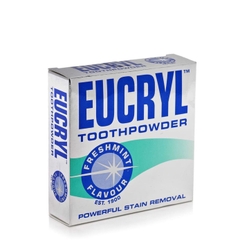 Bột bạc hà tẩy trắng răng Eucryl Tooth powder 50g làm sạch miệng, hơi thở thơm tho và răng trắng sáng hộp 50g