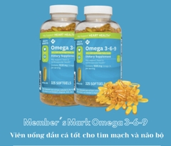 Viên uống bổ sung dầu cá Omega 3 6 9 Member’s Mark Supports Heart Health 325 viên