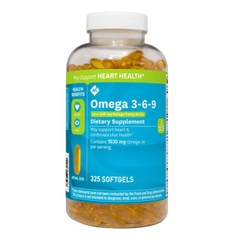 Viên uống bổ sung dầu cá Omega 3 6 9 Member’s Mark Supports Heart Health 325 viên