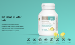 Dầu cá dha bio island for kids phát triển trí não cho bé hộp 60 viên