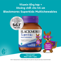 Vitamin tổng hợp Blackmores Superkids Multi Chewables hộp 60 viên bổ sung khoáng chất cho trẻ