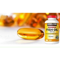Dầu cá Fish Oil 1000mg Kirkland Signature sáng mắt, tăng thị lực hộp 400 viên