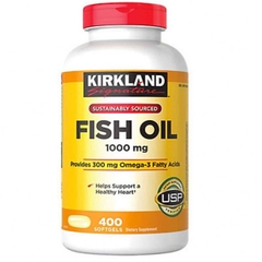 Dầu cá Fish Oil 1000mg Kirkland Signature sáng mắt, tăng thị lực hộp 400 viên