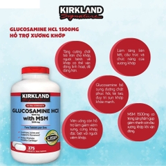 Thực phẩm bảo vệ sức khỏe Signature Glucosamine HCL With MSM hỗ trợ xương khớp hộp 375 viên