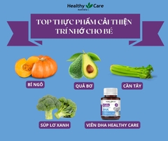 DHA Healthy Care Kids High Strength phát triển trí não cho bé 60 viên