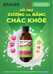Siro canxi, magie và kẽm brauer cho trẻ trên 1 tuổi giúp xương và răng chắc khỏe chai 200ml