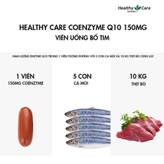Bổ tim Coenzyme Q10 150mg Healthy Care Úc tăng cường sức khỏe tim mạch 100 viên