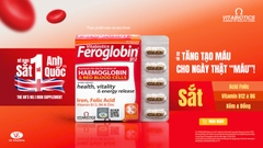 TPBVSK Vitabiotics Feroglobin B12 Haemoglobin Hộp 30 Viên Hỗ Trợ tăng khả năng tạo máu, bổ sung sắt