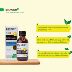 Siro giảm ho có đờm dạng lỏng Brauer Chesty Cough cho bé từ 2 tuổi trở lên 100ml