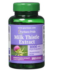 Viên uống giải độc gan milk thistle extract puritan’s pride 1000mg 180 viên