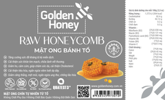 Mật ong bánh tổ nguyên chất golden honey honeycomb chín tự nhiên từ tổ ong hộp 500g