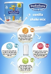 Sữa bột pediasure vanilla grow&gain 400g Mỹ cho bé từ 1 -10 tuổi