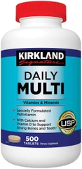 Thực phẩm bảo vệ sức khỏe Kirkland Signature Daily Multi 500 viên vitamin tổng hợp dưới 50 tuổi hộp 500 viên