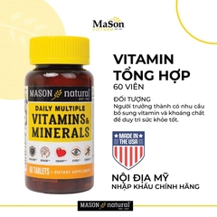 Viên vitamin và khoáng tổng hợp Mason Natural Daily Multiple Vitamins With Minerals 60 viên