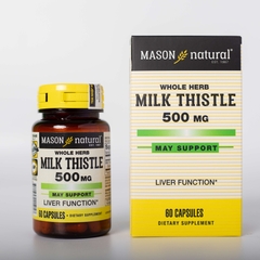 Viên Uống Bổ Gan Mason Natural Milk Thistle 500mg Lọ 60 Viên Hỗ Trợ Giải Độc, Bổ Gan, Cải Thiện Chức Năng Gan